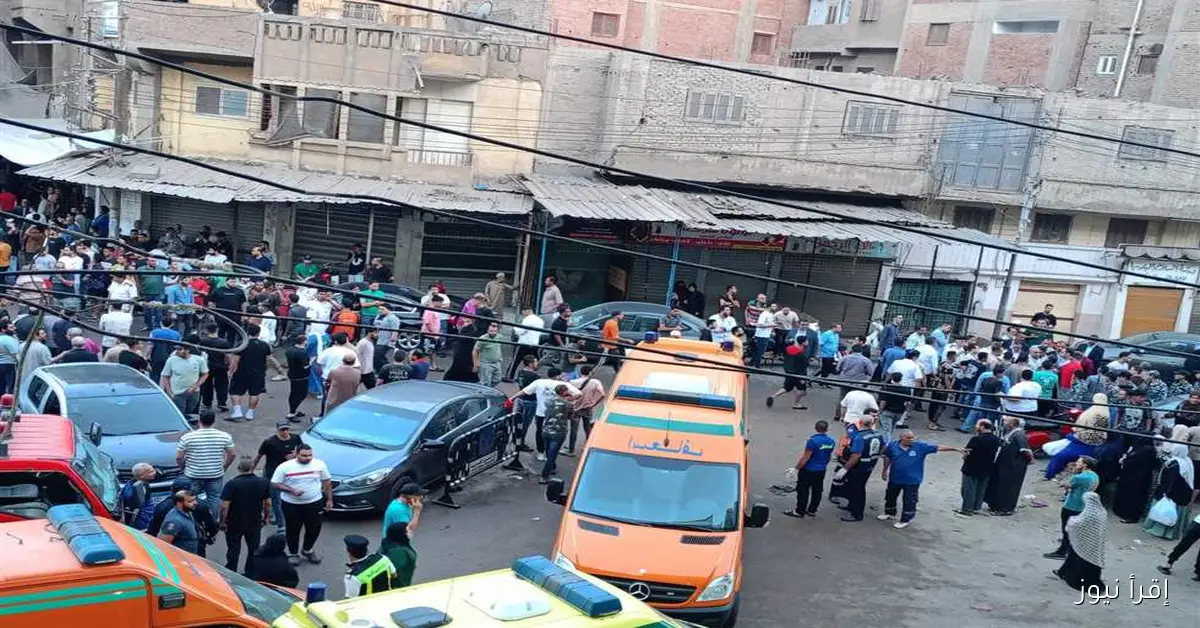مدير أمن الغربية ونائب المحافظ يزوران موقع حريق مصنع الملابس في المحلة