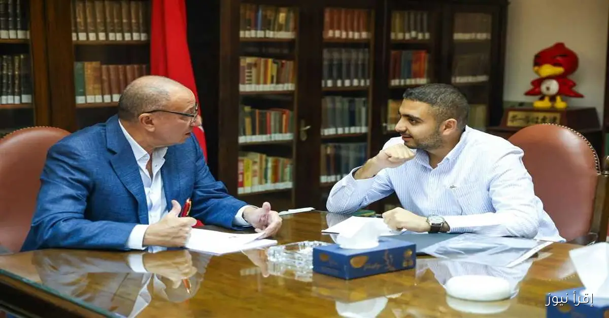 الخطيب يجتمع مع نجل العامري فاروق لبحث إمكانية انضمامه لقائمة الأهلي في الانتخابات