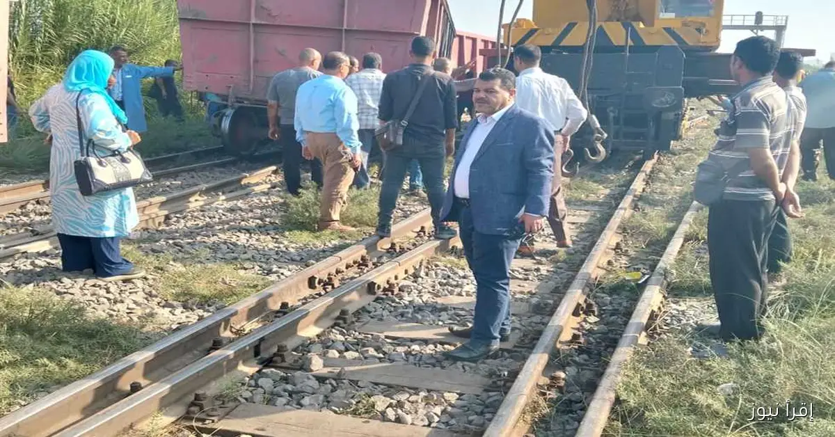 حبس قائد قطار بني سويف ومساعده 15 يومًا بعد خروج 7 عربات عن القضبان بسبب السرعة الزائدة