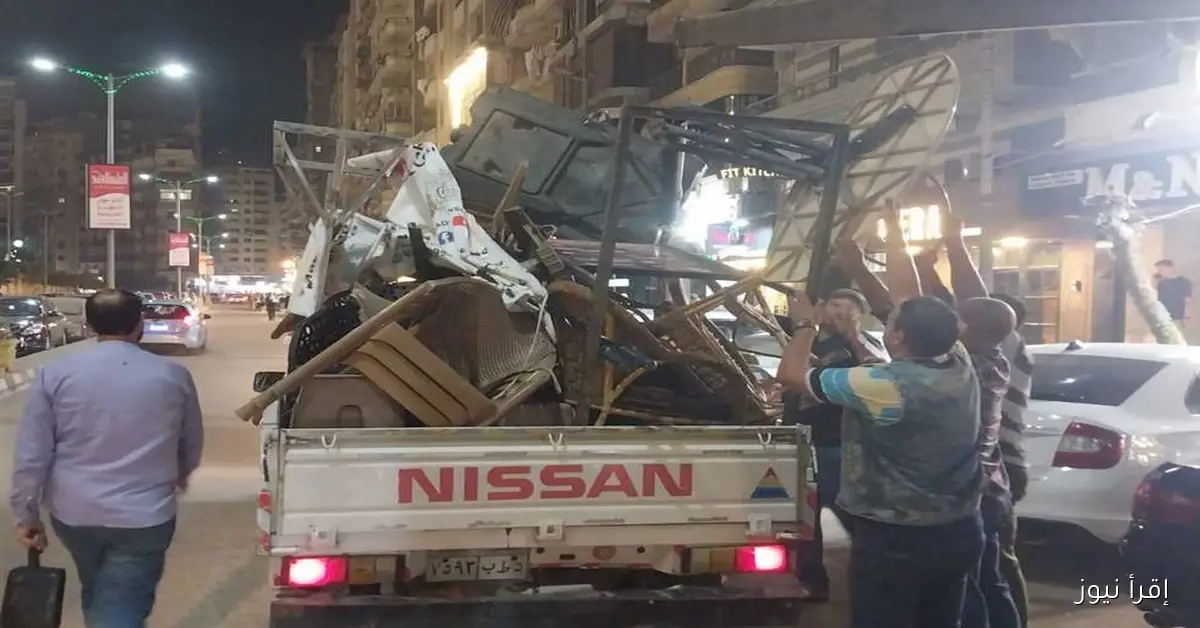 ضبط 108 قطع خلال حملات مكثفة لإزالة الإشغالات في شوارع الدقهلية